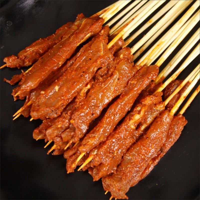 烧烤锦夕30支牛肉鸭肉串烧油炸串小肉串商用生牛肉