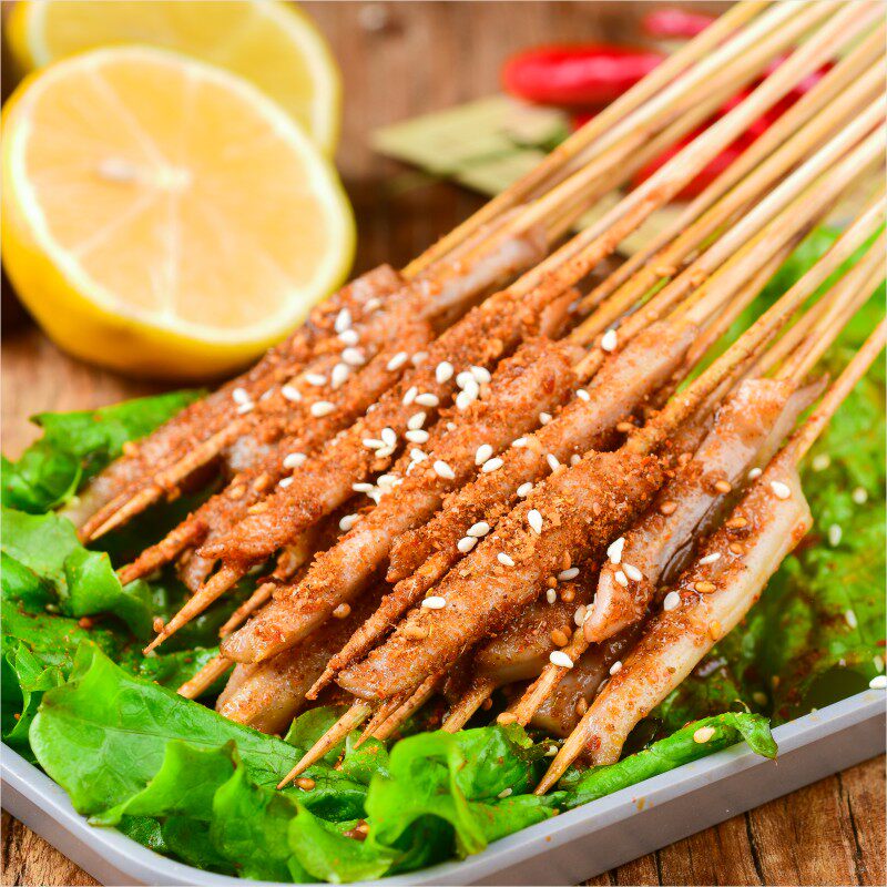 小串铁板鱿鱼深海新鲜冷冻脆口油炸串香烧烤冷冻鱿鱼