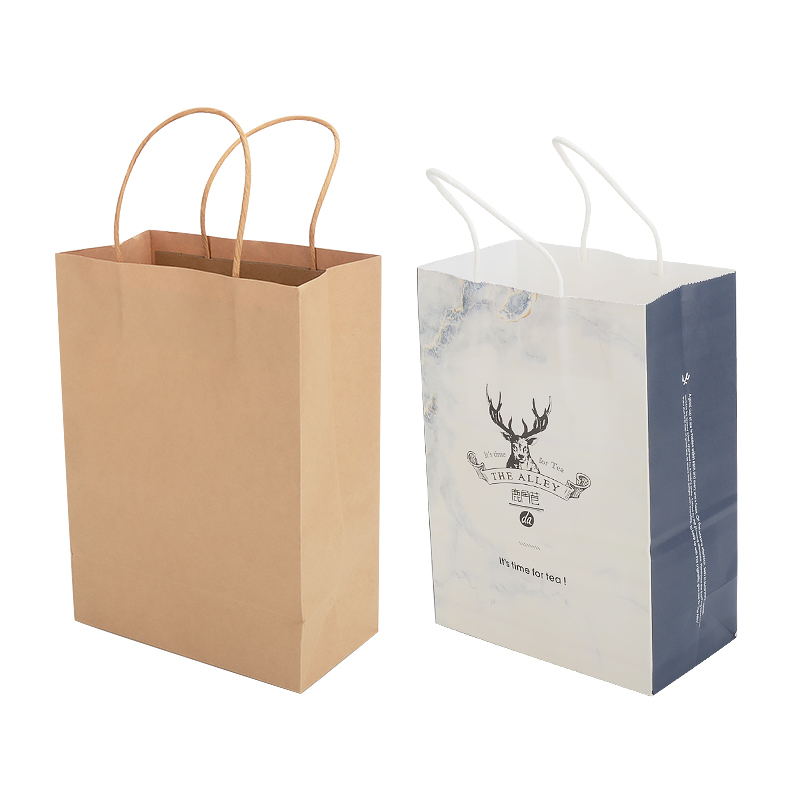 纸袋牛皮牛皮纸手提袋打包外卖包装袋礼品袋鹿角巷奶茶礼品袋