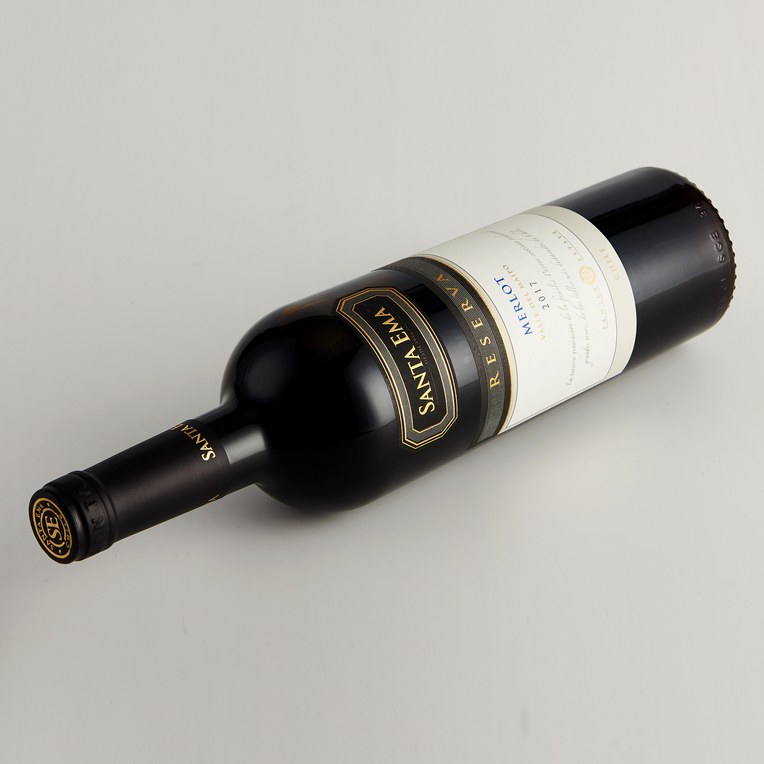 ws90智利利圣艾玛酒庄珍藏梅洛红葡萄酒干红静态葡萄酒