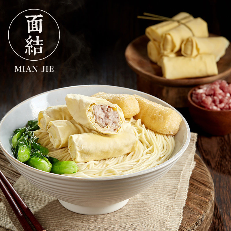 好吃宁波特产吃草千张面结速食早餐豆腐皮火锅千张