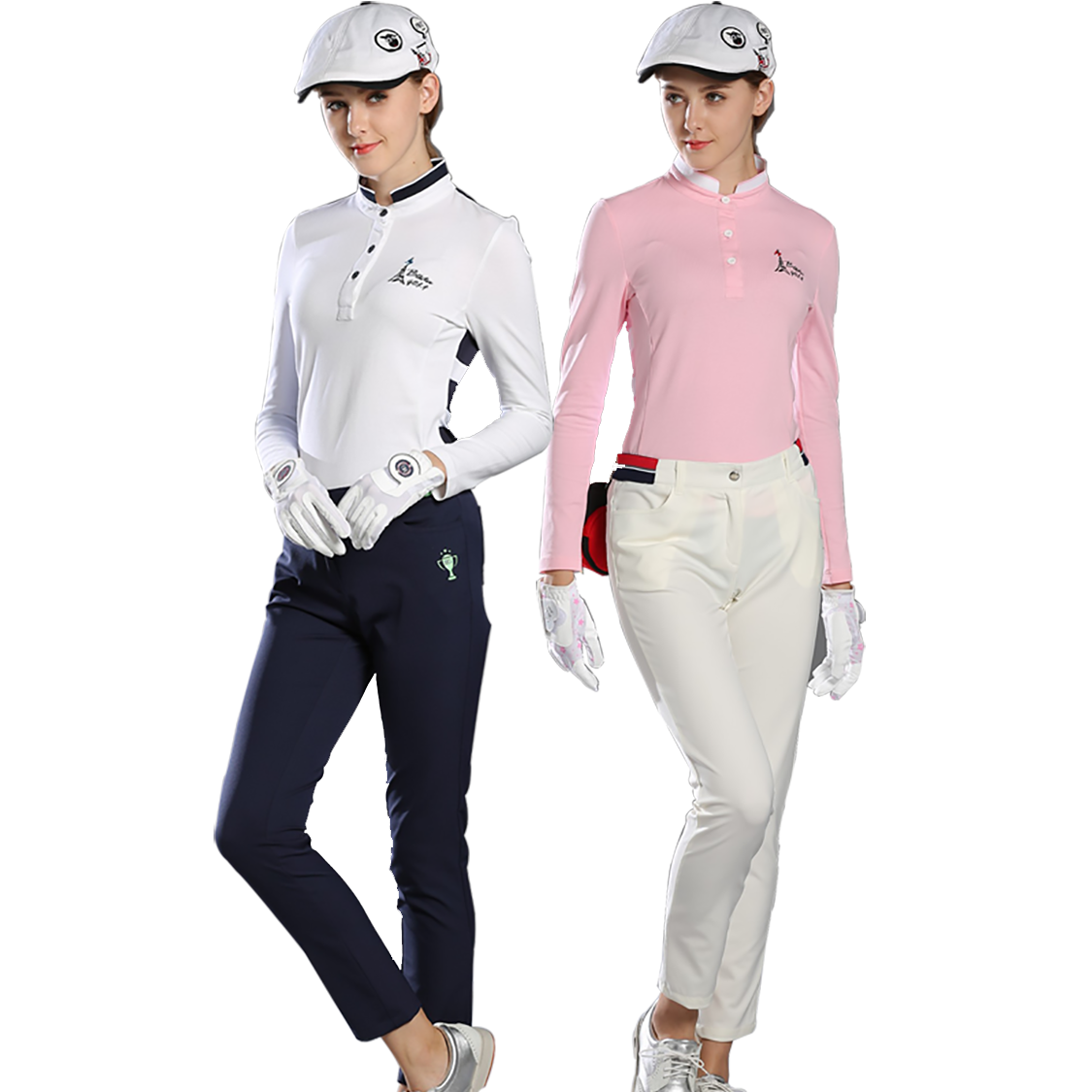 高尔夫套装 女装 春秋款高尔夫长袖韩版修身高尔夫衣服女裤长裤子
