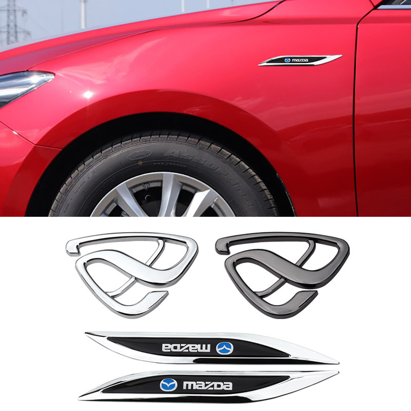 马自达改装昂克赛拉阿特转子发动发动机机车标金金属汽车装饰贴