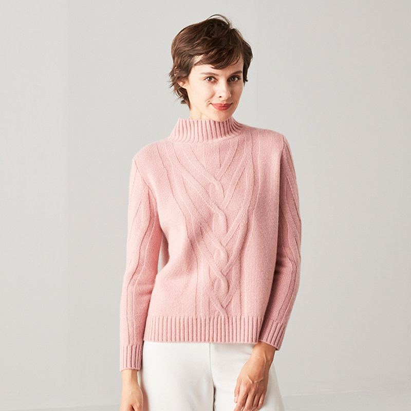 秋冬新品新疆天山高领套头100纯羊羊绒衫纯色毛针织衫