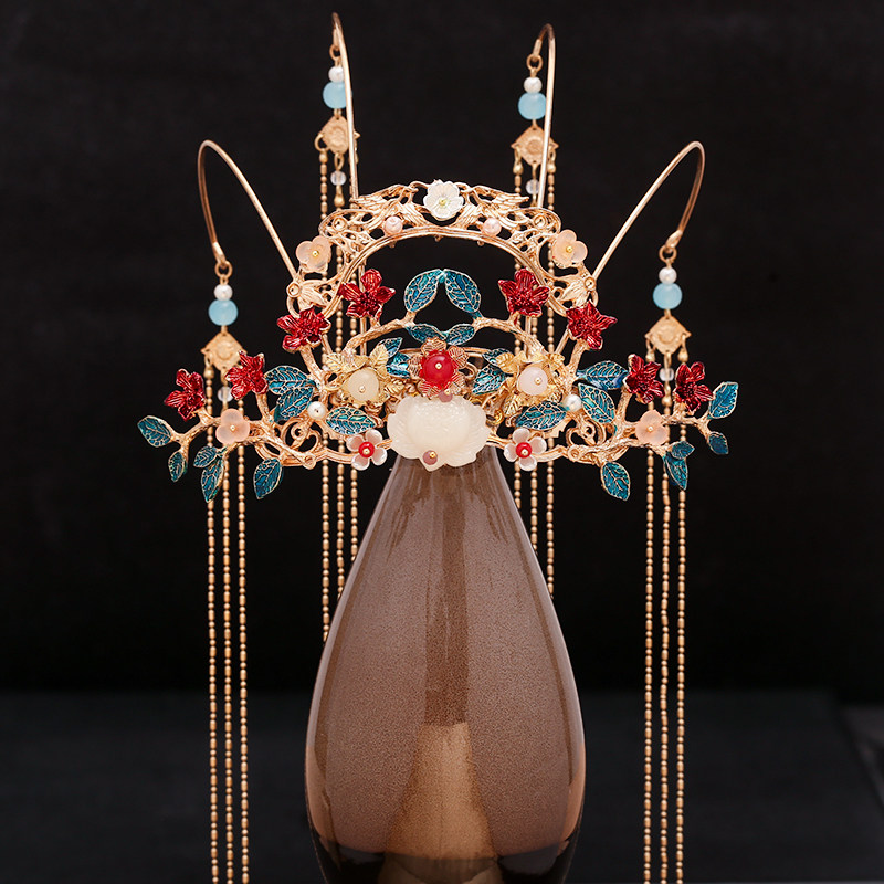 仙气古装发冠头冠女汉服头饰古风饰品盘发发饰发饰