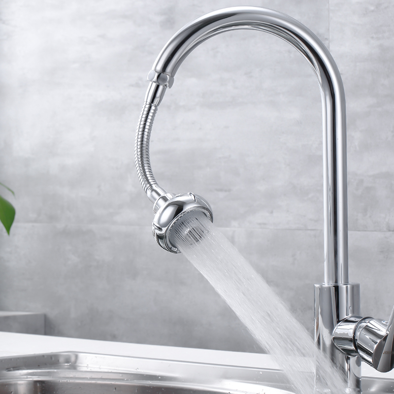 定型增压水龙头防溅头厨房通用加长延伸起泡节水花洒