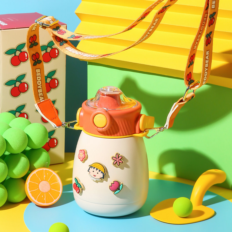 杯具熊保温嘟嘟小丸子hellokitty大容量儿童学生两用大肚保温杯