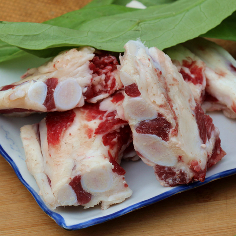 新鲜牛脆骨 牛软骨 牛大骨 牛棒骨牛肋排骨500g 顺丰