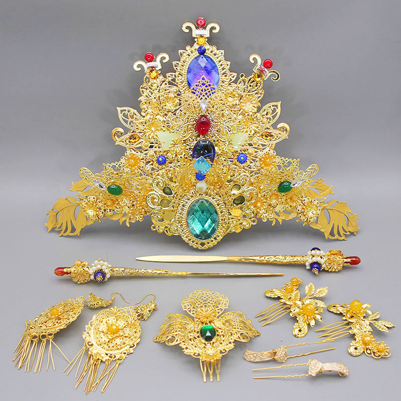 唐朝贵妃发饰影楼写真主题古装定乾乾坤头饰发饰