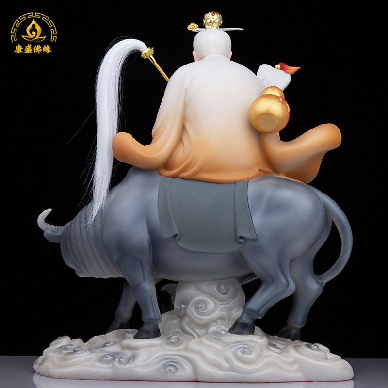 骑牛老子雕像太上老君神像玄关家用供奉摆件装饰摆件