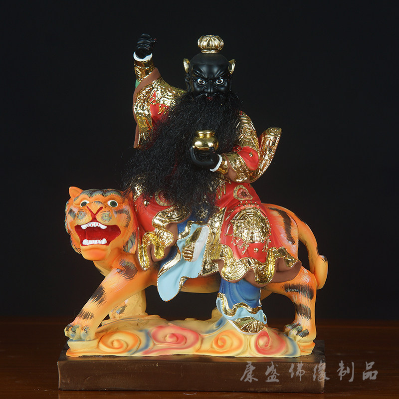 张天师天师骑虎宗教神像道教佛像树脂坐骑工艺摆件