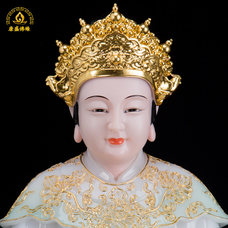 三霄娘娘汉白玉神像泰山奶奶眼光送子碧霞元仙姑摆件