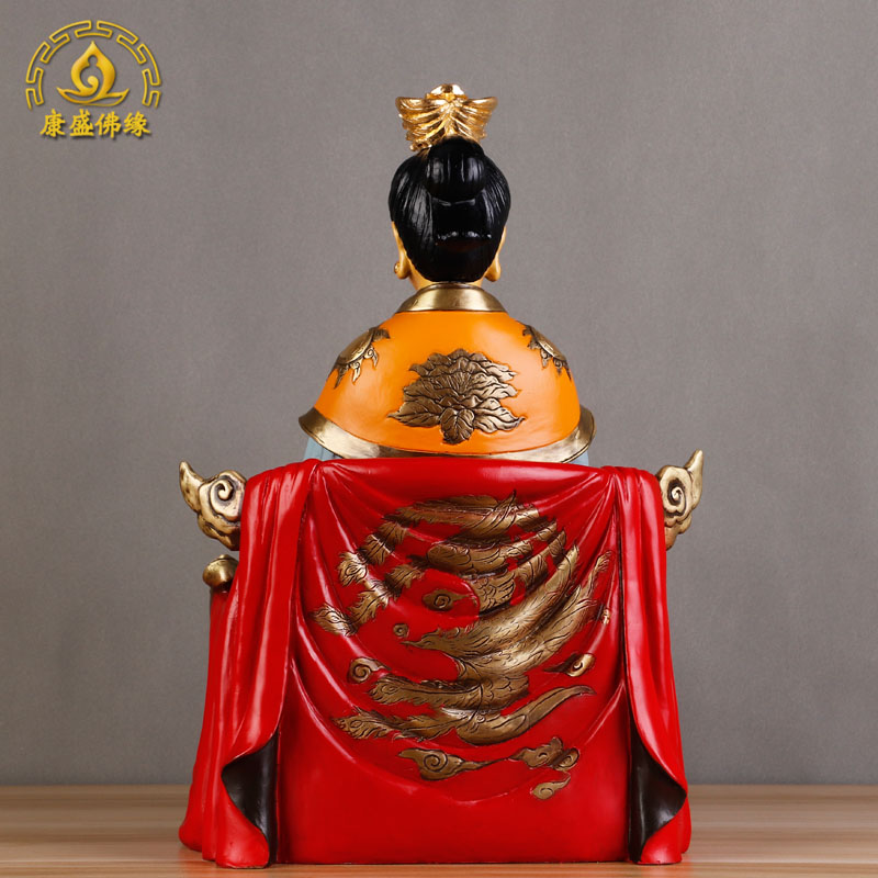 眼光娘娘铜像彩绘圣母惠照明目元君道教神明摆件