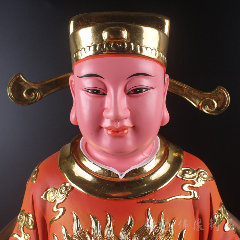 神像谭公爷贴金道教佛像佛教用品风水摆件树脂佛教工艺品