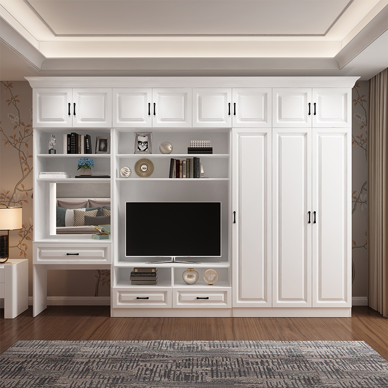 电视柜衣柜梳妆台一体房间卧室组合定制简约现代衣柜