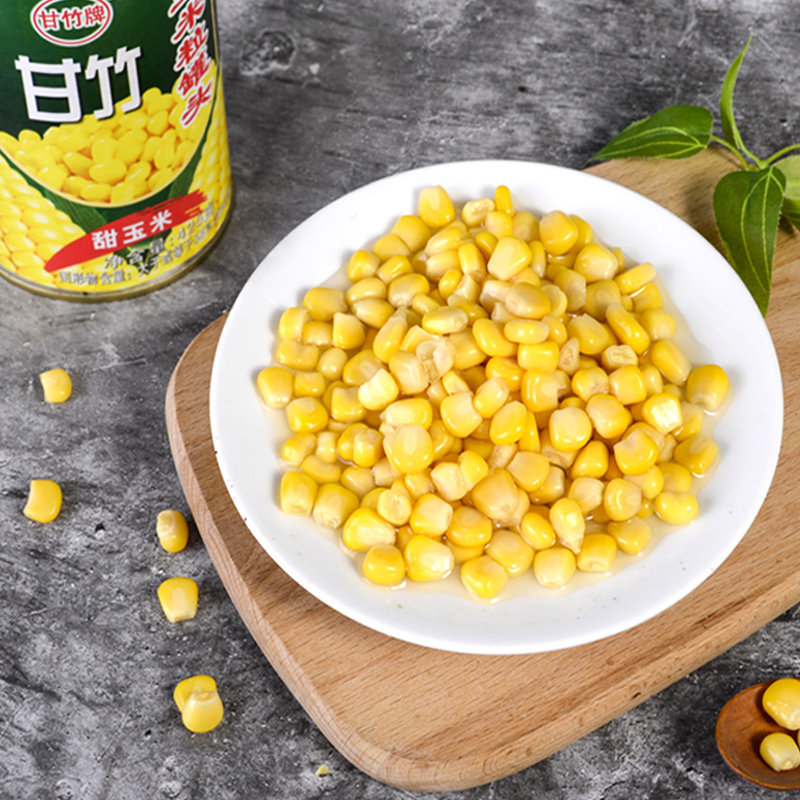 竹即食甜玉米粒罐头425g罐装商用批发松仁水果玉米