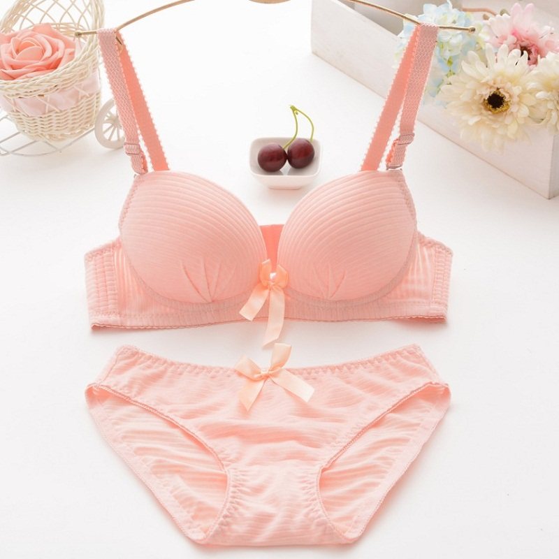 胸衣女无钢圈文胸学生少女高中薄款内衣内裤文胸套装