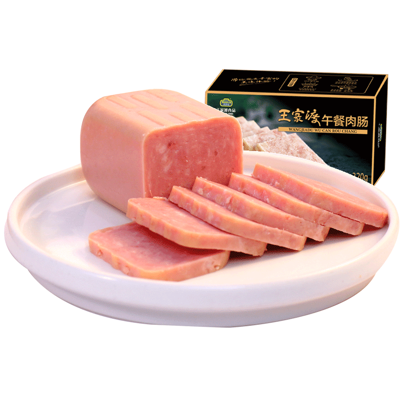 王家渡午餐肉320g3即食火腿肠