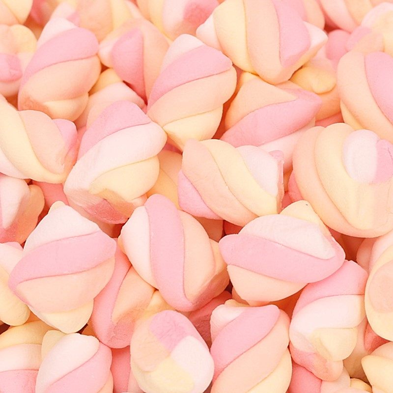 500克棉花糖爱心麻花甜筒花朵笑脸奶茶甜点装饰其他