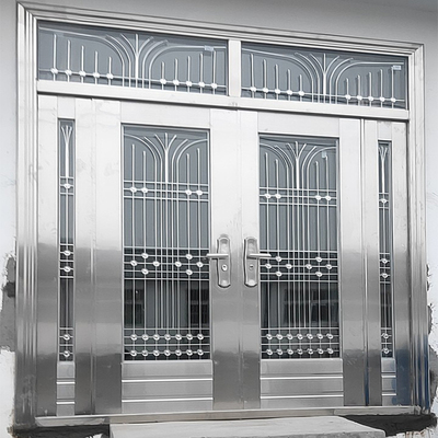 永烁不锈钢门304不锈钢防盗门不锈钢大门单元楼宇进户子母门车库