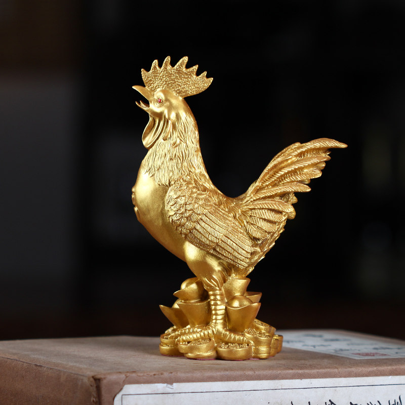 大号铸铁大公鸡 铁公鸡 镇宅鸡王高47厘米工艺品风水家居摆件