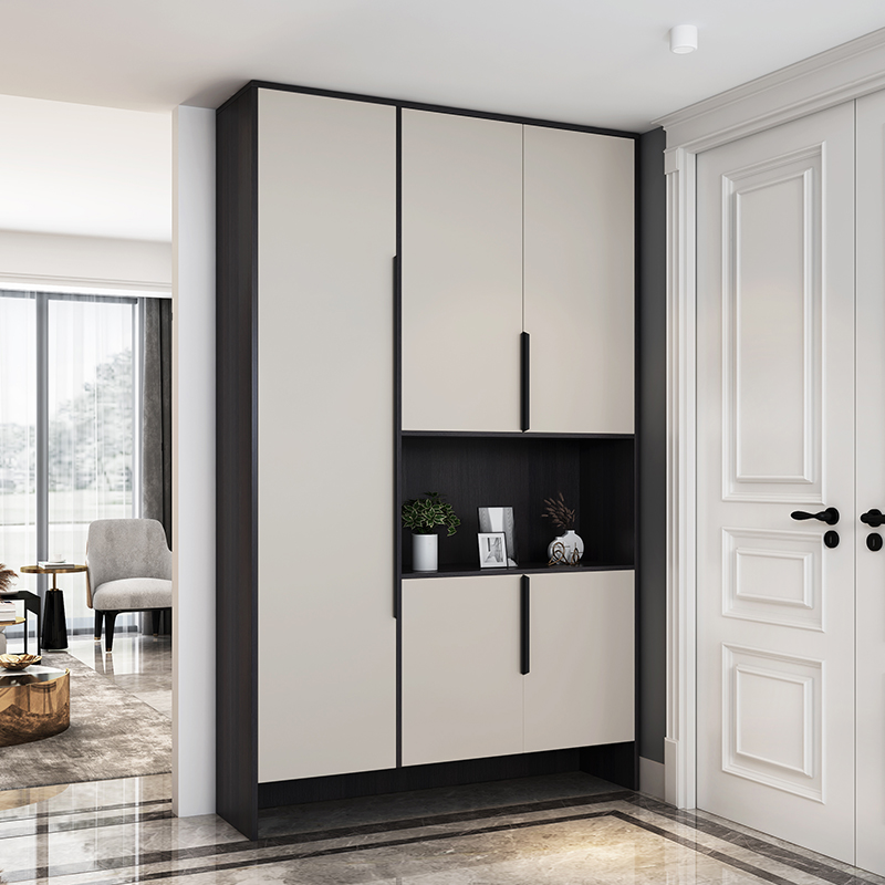 简约现代门厅定制到顶入户玄关鞋柜一体家用鞋柜