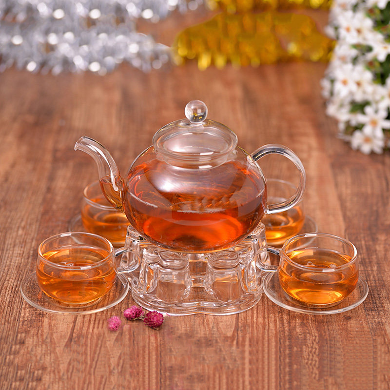 包邮玻璃茶具套装透明普洱功夫整套花草茶具泡花茶壶过滤加厚茶杯