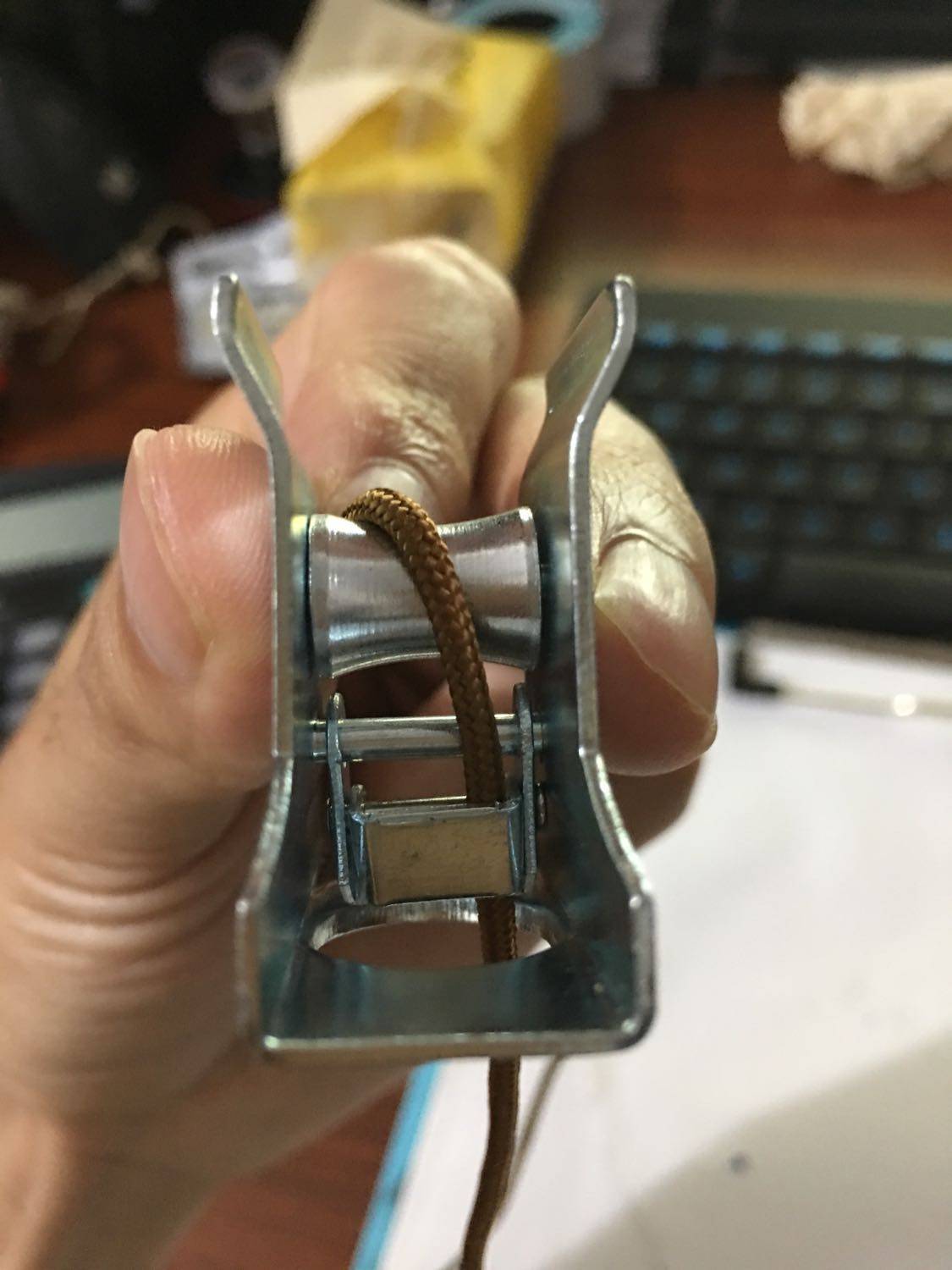 配件百叶窗竹木锁具百叶窗帘滑止锁绳器帘滑轮绳子