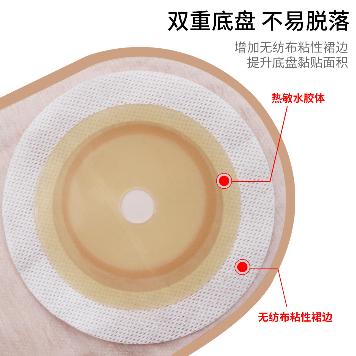 口袋一件式双层底盘人造肛门护理护理用用品粘贴造口袋