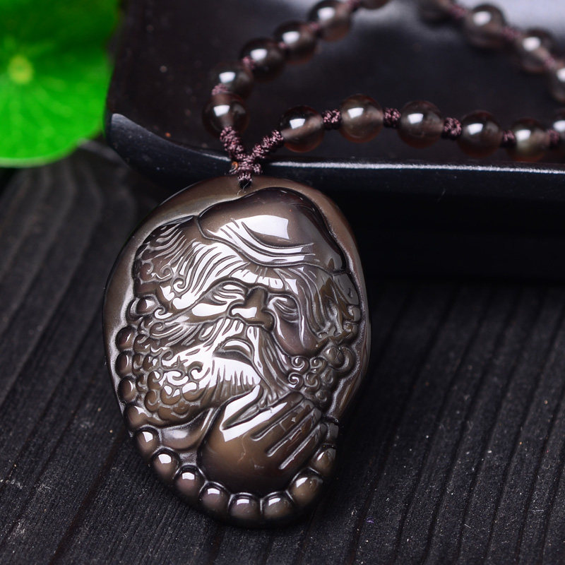 润玺冰彩曜石达摩吊坠男女女士项链项坠挂件项坠