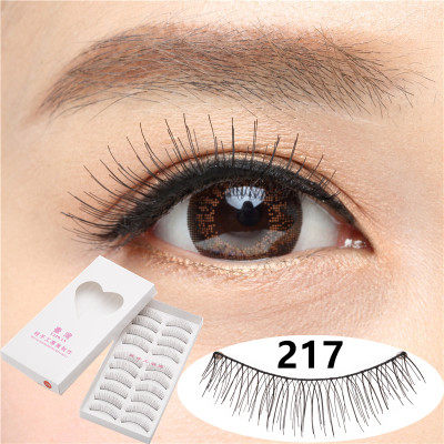 睫毛38包台湾手工217棉线超自然短款裸妆浓密假睫毛