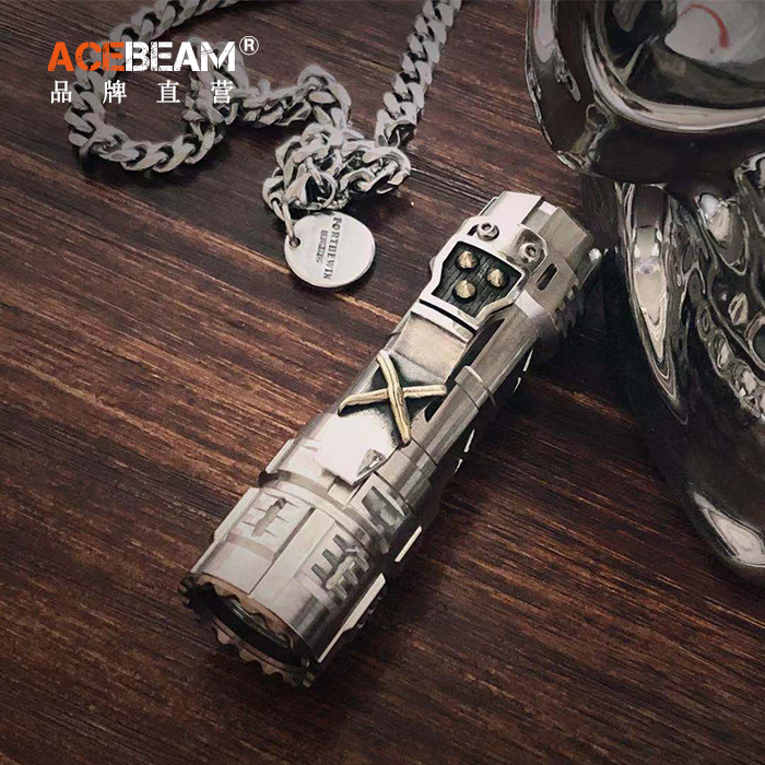 ACEBEAM TK17日用手电筒铝合金定制钛版三灯珠18350电池USB充电