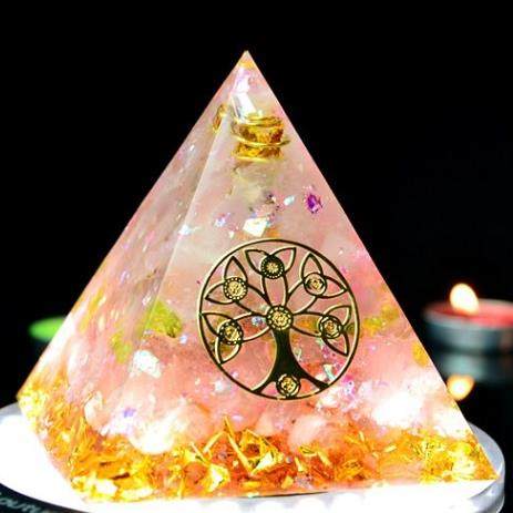 灵气师orgone奥根能量金字塔水晶家居办公汽车摆件助爱情事业财运