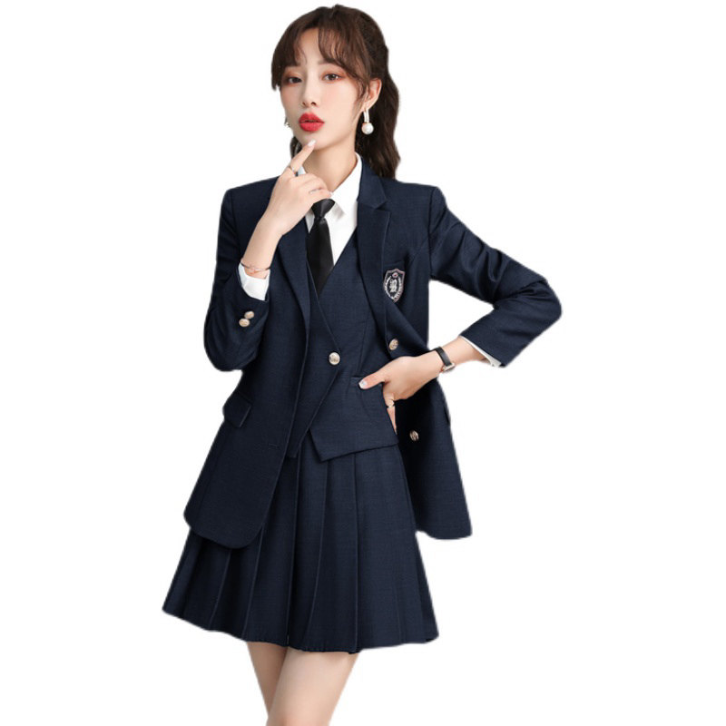 jk制服西装职业套装女秋冬幼师幼儿园老师园服工作服学院风工作服