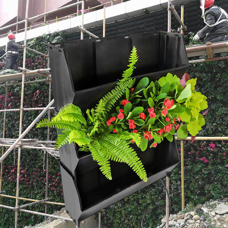 花盆种植室外植物墙花垂直立体绿化工程壁挂式组合花盆