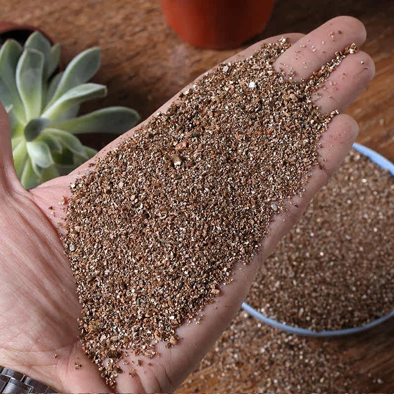 多肉植物 土孵化金黄蛭石1-3mm无土栽培基质育苗种植土 园艺用