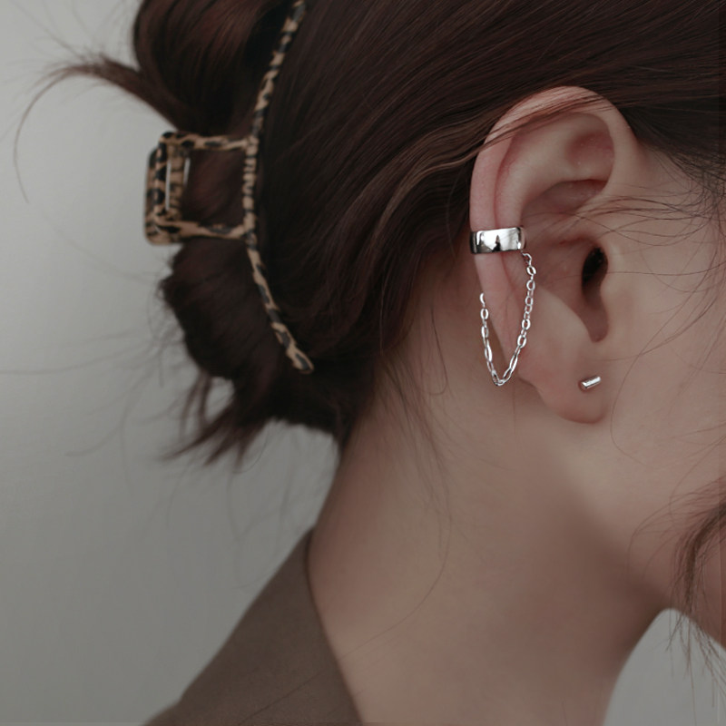 链条耳骨环简约冷淡风气气质高级大气大气圈圈圈耳环