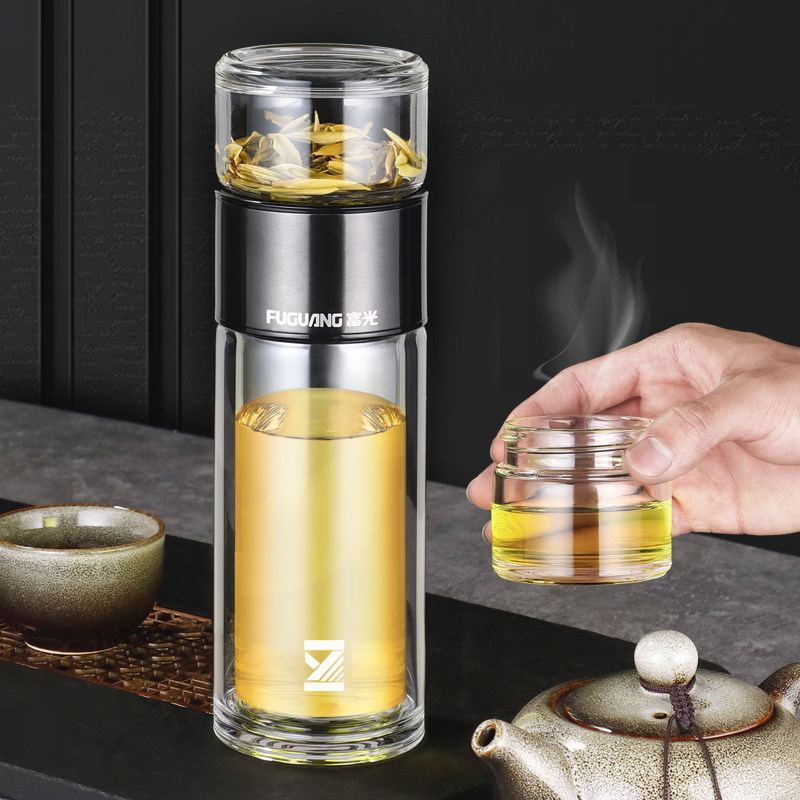 富光茶水分离双层便携高档泡茶杯