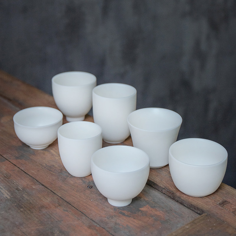 茶杯德化白瓷品茗陶瓷无釉主人功夫功夫茶茶具茶杯