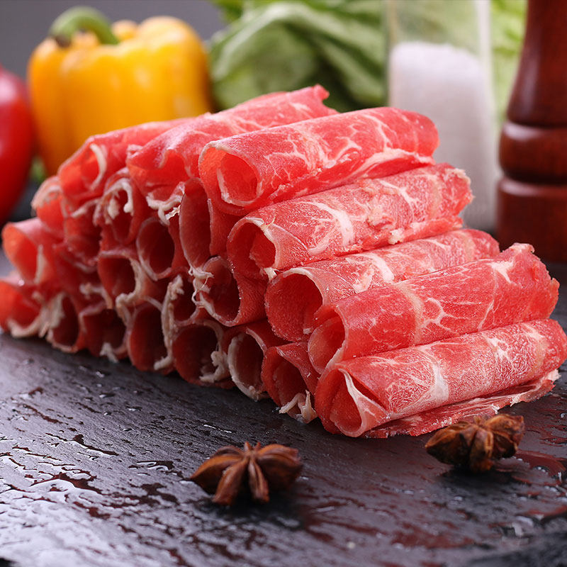 牛肉澳洲进口肥牛200g肉卷火锅食材配菜材料牛肉卷