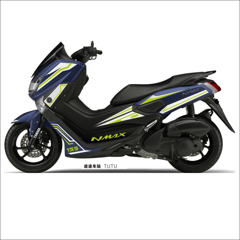 适用雅马哈nmax155车贴贴花拉花个性踏板反光装饰汽车装饰贴
