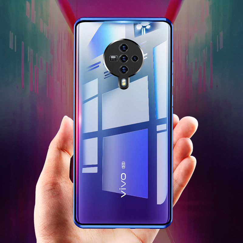 vivos6手机壳s6保护套双面玻璃vivo透明万磁王全包防摔金属磁吸女