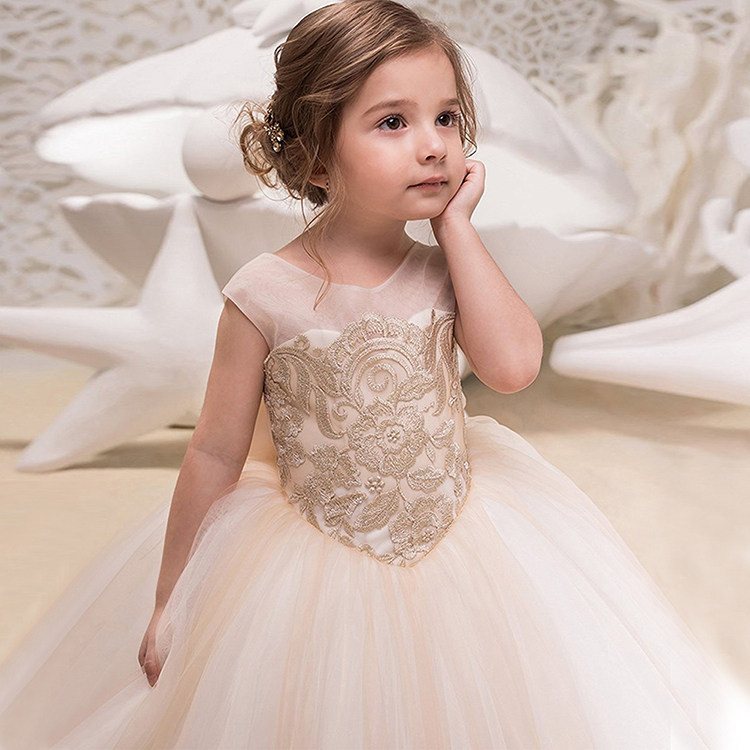 女童红毯走秀演出服主持人钢琴生日儿童儿童礼服