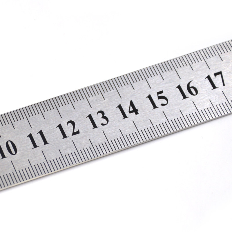 可得优不锈钢直尺钢尺钢板尺加厚金属尺20cm尺子30cm钢尺15cm尺子直尺