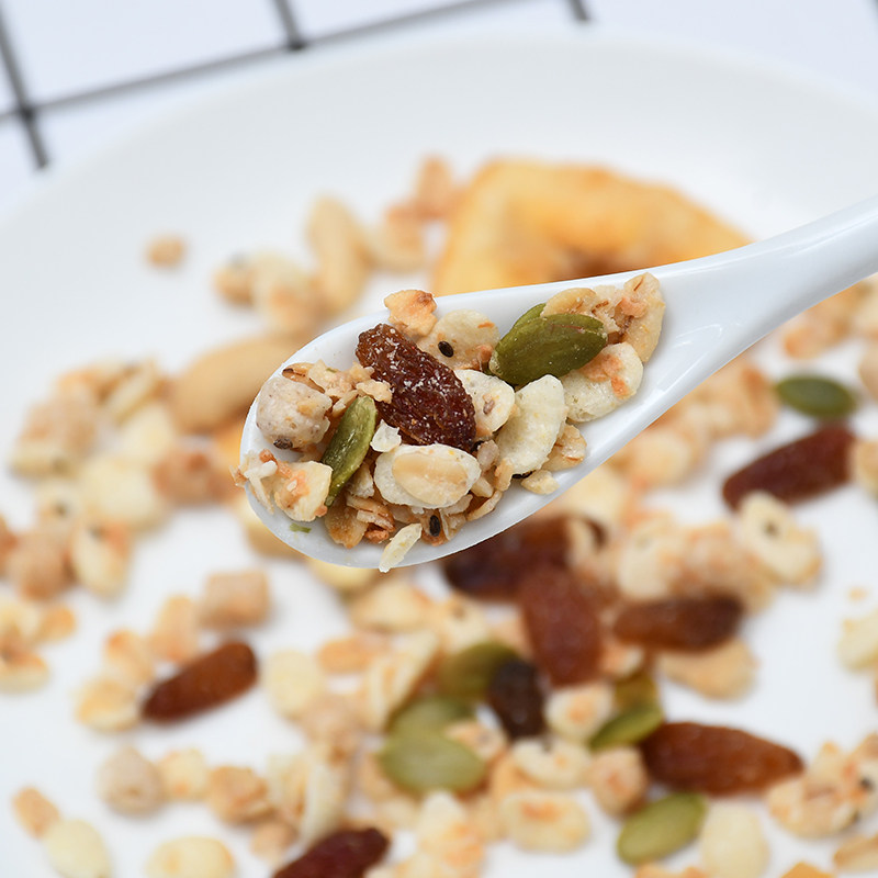 捷氏奇亚籽水果坚果燕麦片谷物脆即食干吃冷冲泡非油炸早餐340g