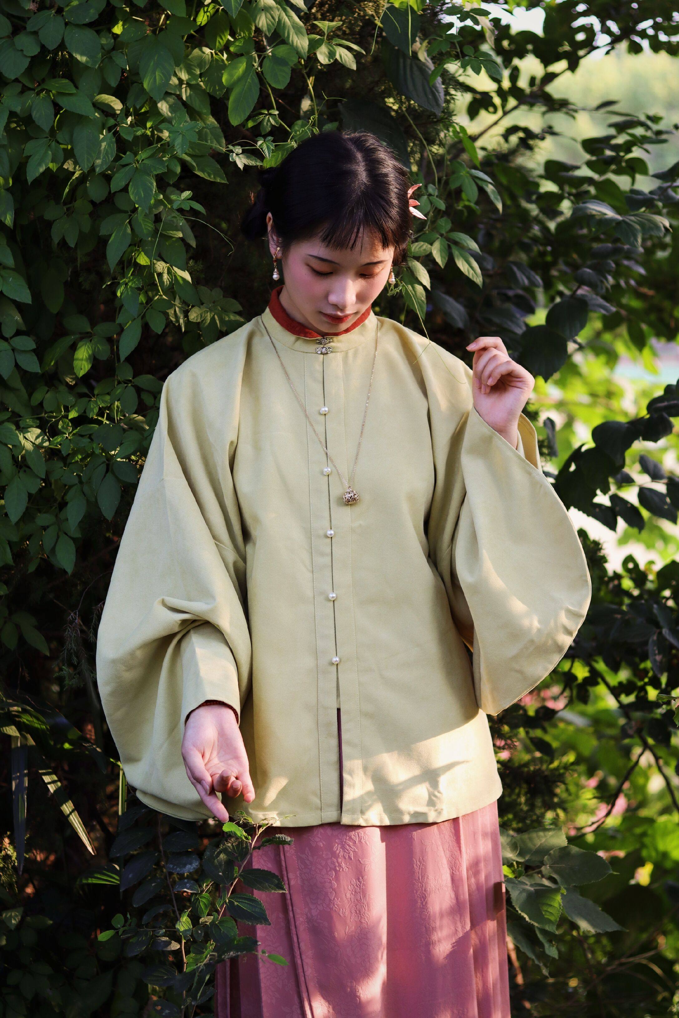 裳裳者华洗清清秋汉服日常明立领竖领翻领对襟民族服装