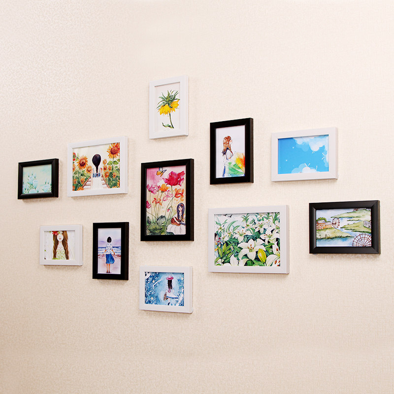 11框照片墙环保相框墙挂墙组合儿童卧室背景墙装饰相片墙