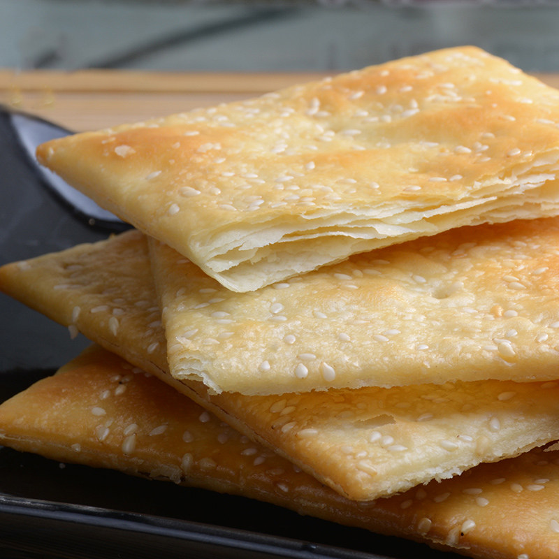 海玉 嘉加麦千层脆130gx36袋整箱清真发酵饼干芝麻糖霜零食缸炉饼