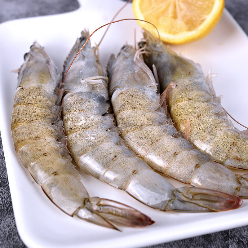 鲜活大虾带冰1500g基围海鲜水产冷链冻虾