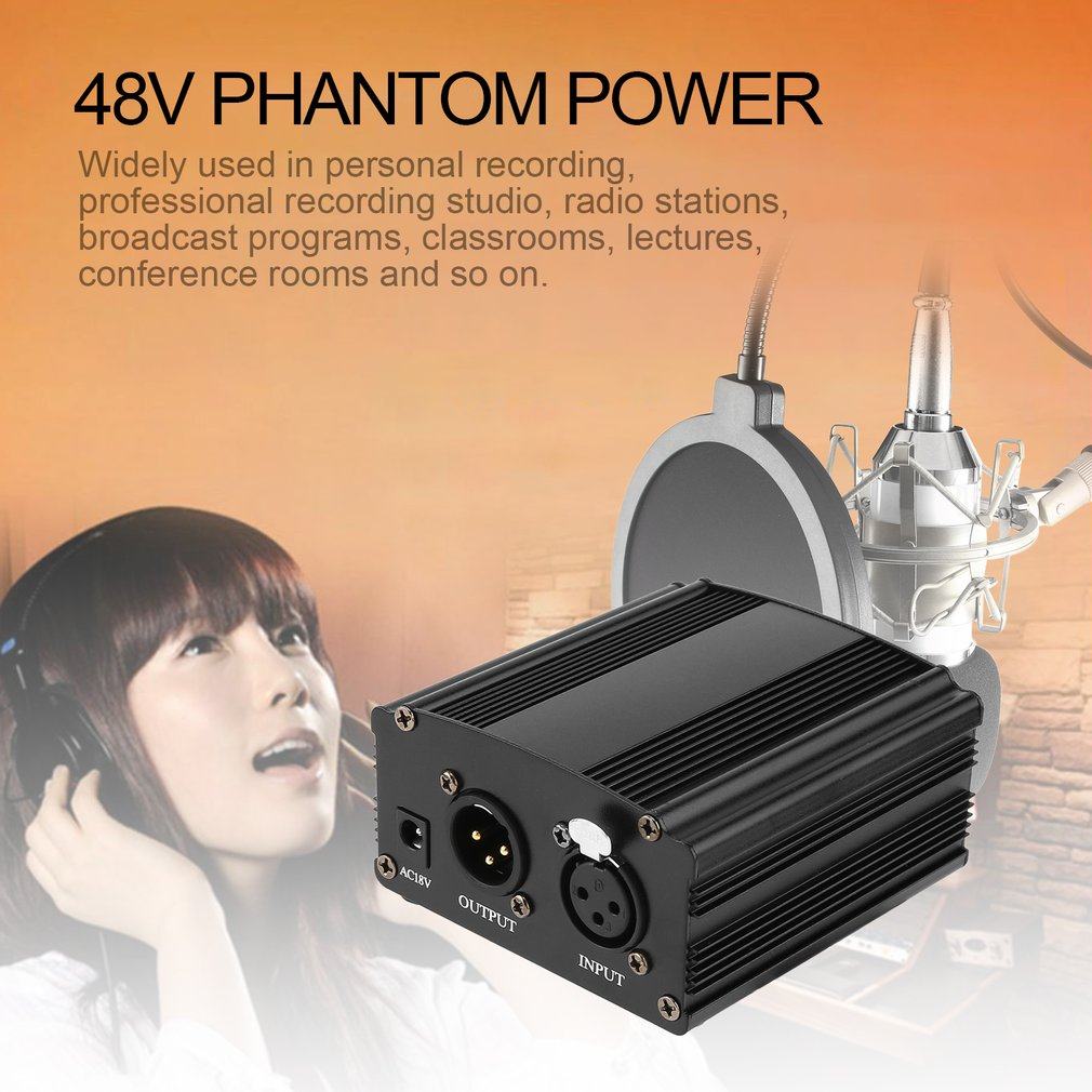48vdcphantompowersupplywithaudiolineforcondenserdiy配件